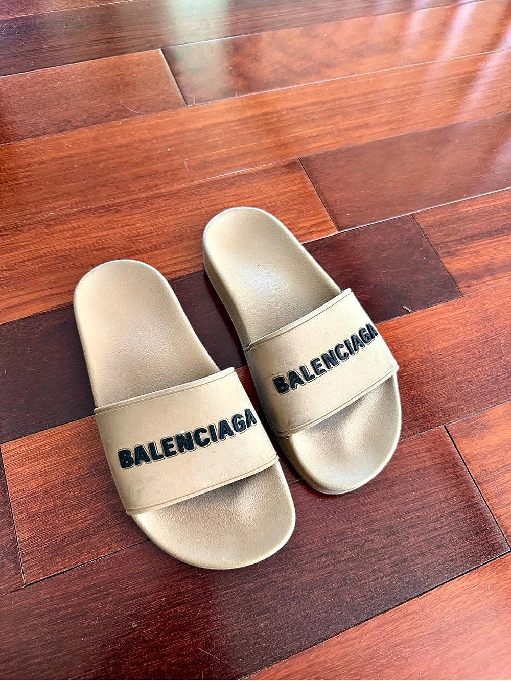 Balenciaga Pool Slide Sandal Slide Sandals in Beige